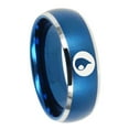 thumbnail image 1 of Tungsten Magic Gathe 8mm Blue Two Tone Dome Polished Edges Men's Ring, 1 of 1