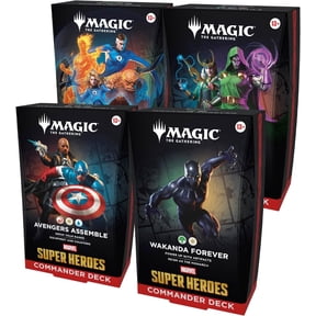 Magic: The Gathering | Marvel Super Heroes Commander Deck Bundle - Includes All 4 Decks (Avengers Assemble, Wakanda Forever, The Fantastic Four, Doom Prevails)