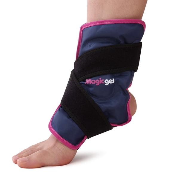 Magic Gel Ankle Ice Pack Wrap - Flexible Hot & Cold Packs - Ice Packs for Ankles and Heel - Foot Cryotherapy Icepack Wrap - Alternative to Ice Socks or Cooling Socks for Cold Feet