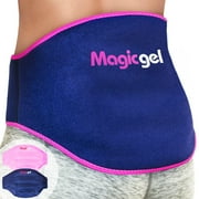 Magic Gel Ice Pack for Back - Reusable Back Ice Pack - Flexible Compress Wrap for Hot or Cold Therapy - Icy Heat Pads - Lower Body Cooling Packs - Gray