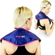 Magic Gel Neck Ice Pack - Reusable Cold Wrap for Neck, Shoulders and Back - Soft and Flexible Freezer Pack for Icing Neck, Shoulder, Upper Body Muscles - Stays Cool for 25 Minutes