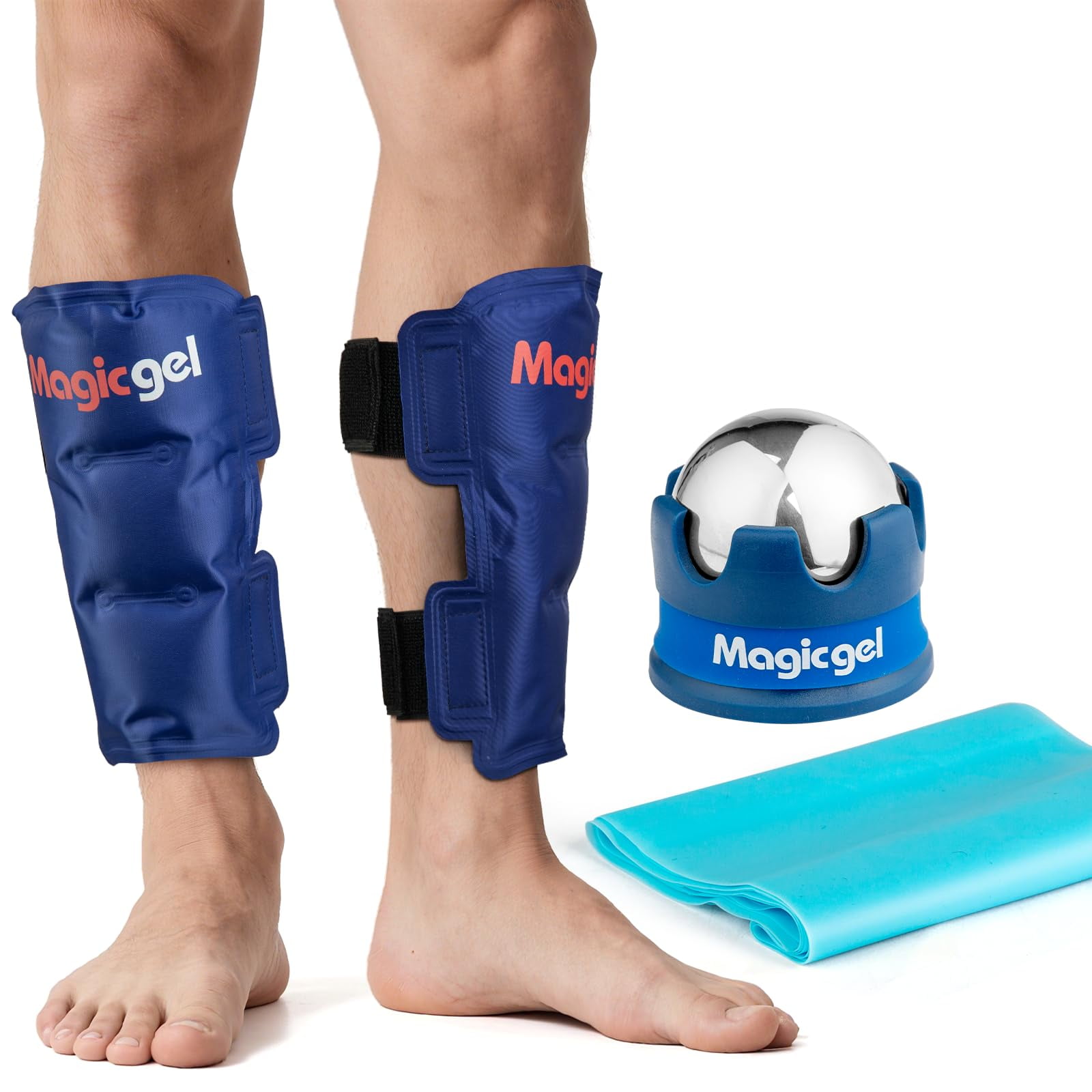 Shin Splint Relief: Hot & Cold Packs, Cryoball & Stretch Bands for