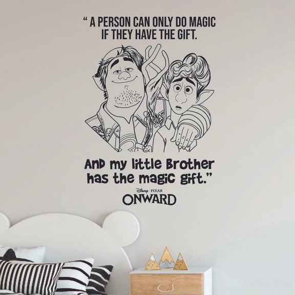 Magic Gift Ian Barley Quote Brothers Movie Kids Cartoon Wall Sticker Art Decal for Girls Boys Room Bedroom Nursery Kindergarten Fun Home Decor Stickers Wall Art Vinyl Decoration Size (10x8 inch)