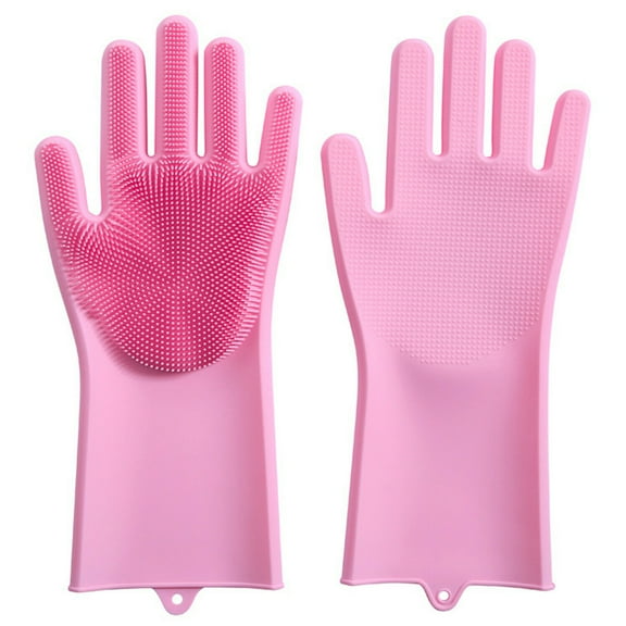 Magic Gloves Scrubbing Gloves for Dishes, Dishwashing Gloves With Scrubbers, Dish Gloves for Kitchen, Car Wash, and Pet Care Guantes Para Limpieza | 1 Pair, 2 Gloves