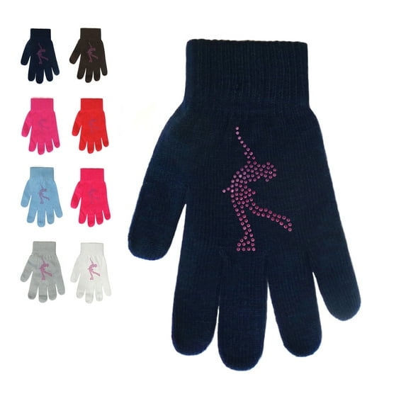 Magic Gloves with Pink Rhinestones