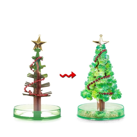 Magic Growing Christmas Tree, Magic Christmas Tree, Grow a Christmas Tree Kit, Novelty Crystal Growing Kit, DIY Christmas Ornaments (Green)