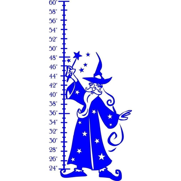 Magic Growth Chart Picture Art - Kids Bed Room - Peel & Stick Sticker - Vinyl...