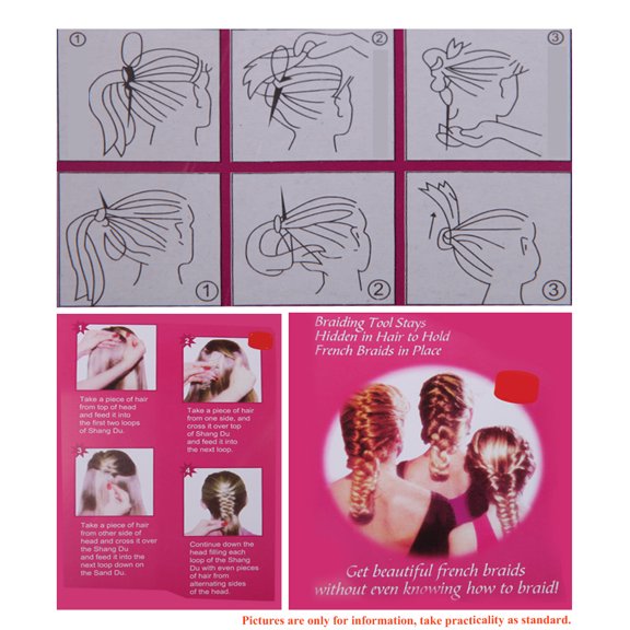 Magic Hair Styling Accessories Set 3 Kinds Hair Pin Bun Maker Hair Braiding Twist Styling Tool Kit for Women Quick Easy Hairdos DIY Salon Tool 8.3 inches / 21 cm