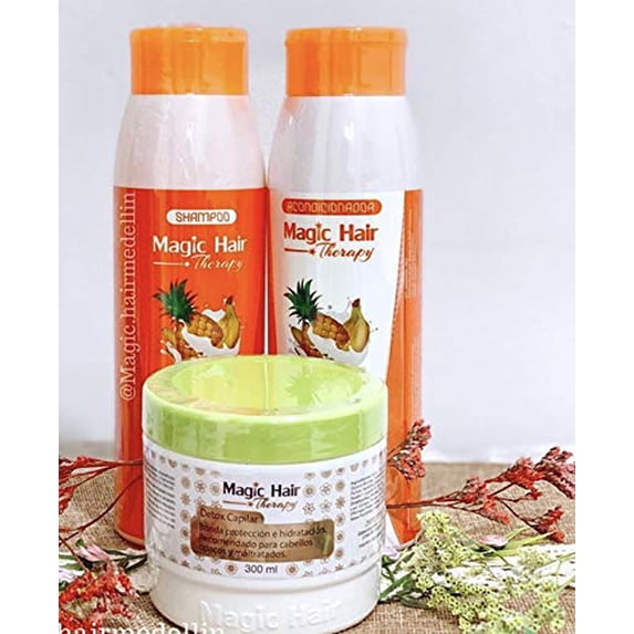 Magic Hair Therapy Detox Capilar & Shampoo y Acondicionador Banana & Piña