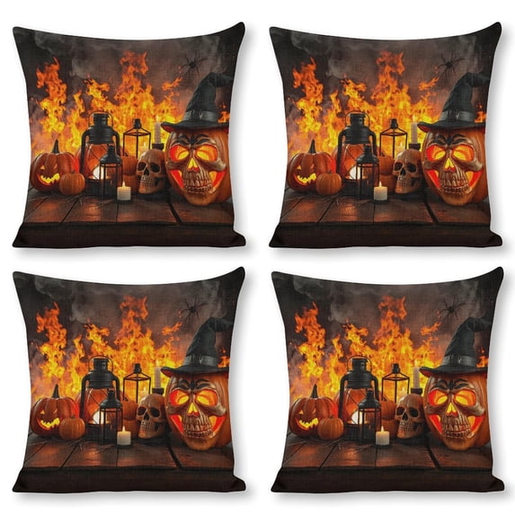 Magic Halloween Linen toss pillowcase Decoration pillowcase Gift preferred 18x18" Cushion cover 4 set Sofa pillowcase Sofa bedroom living room car