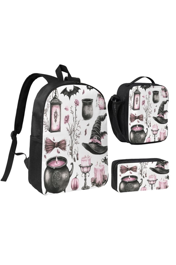 Magic Hat Backpack 17 Inch Set with Lunch Bag and CaseDurableTravel Bag Combo for Work Commuting Daily Use