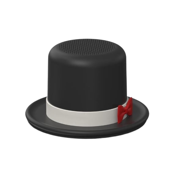 Magic Hat Bluetooth Speaker with Magnetic Stand - TWS Stereo Sound & Phone Holder, Portable, 3-Hour Playtime(Black)