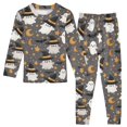thumbnail image 1 of Magic Hat Ghost Pattern Cotton Pajamas 2 Piece Set Sleepwear Soft and Comfortable Homewear Nightwear, 1 of 7
