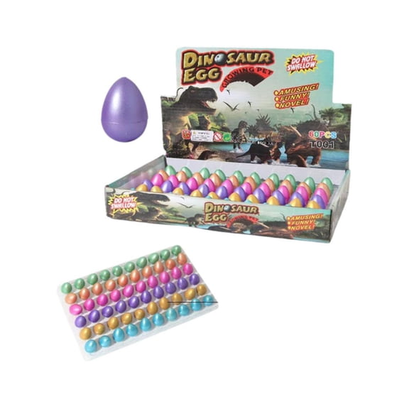 Magic Hatching Dinosaur Eggs - 60 Pcs Growing in Water Toys, Surprise Crack Open Dino Egg for Kids, Easter Egg Fillers, Party Favors & Stocking Stuffers