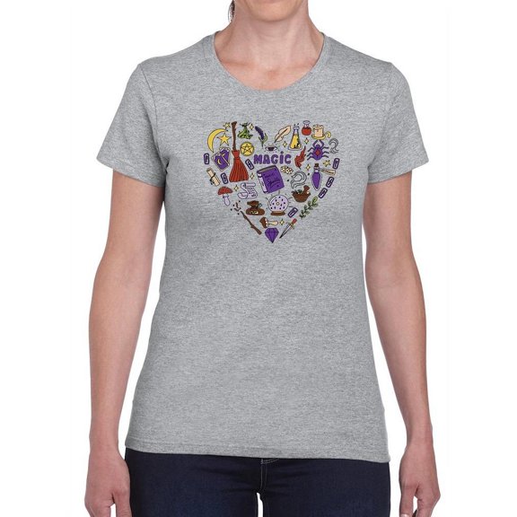 Magic Heart Shaped T-Shirt Women -Image by Shutterstock, Female 3X-Large