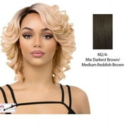 Magic Heat Friendly Synthetic Wig,Full mixed dark brown/medium dark brown