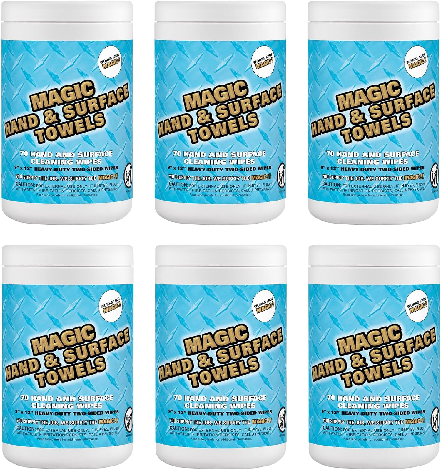 Magic Heavy Duty Cleaning Wipes - Dual Sided Hand & Surface Shop Towels ...