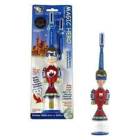 Magic Hero Toothbrush Tooth Fairy Container Transport Chamber Kids Children's