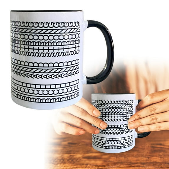 Magic Hidden Text Coffee Mug, White Ceramic with Surprise Quote. Temperature Sensitive Novelty Cup for Valentine's, Anniversary, Christmas Gifts. For Her, Him, Desk Decor.