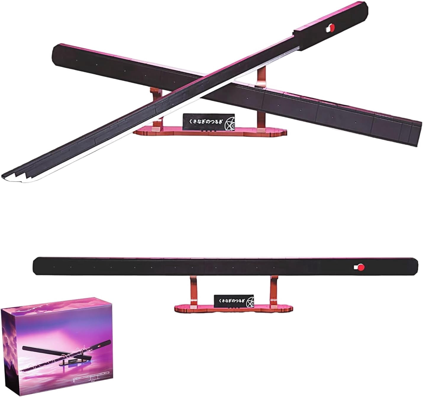 Magic Holy Sword Building Block Set, 431 PCS Katana Model Kit for Cosplay Collection, Anime Sword Weapon Construction Toy with Scabbard and Stand, Creative Gift for Anime Fans Adults and Teenagers