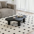 thumbnail image 1 of Magic Home 47.24'' Cloud Coffee Table,Modern Irregular Coffee Table for Living Room with 4 Legs,Black, 1 of 10