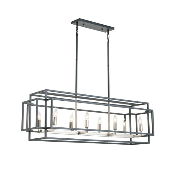 Magic Home 8 - Light Kitchen Island Rectangle Chandelier Ceiling Mount