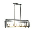 thumbnail image 1 of Magic Home 8 - Light Kitchen Island Rectangle Chandelier Pendant Light Ceiling Mount, 1 of 11