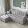 Magic Home 81" Sleeper Sofa, Modern Tufted Convertible Sofa Bed, L