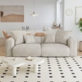 thumbnail image 1 of Magic Home Convertible Sectional Sofa Modular Couch,Modern Corduroy Sofa with Pillows for Living Room,Apartment and Small Space,2-Seat Sofa,Beige, 1 of 15