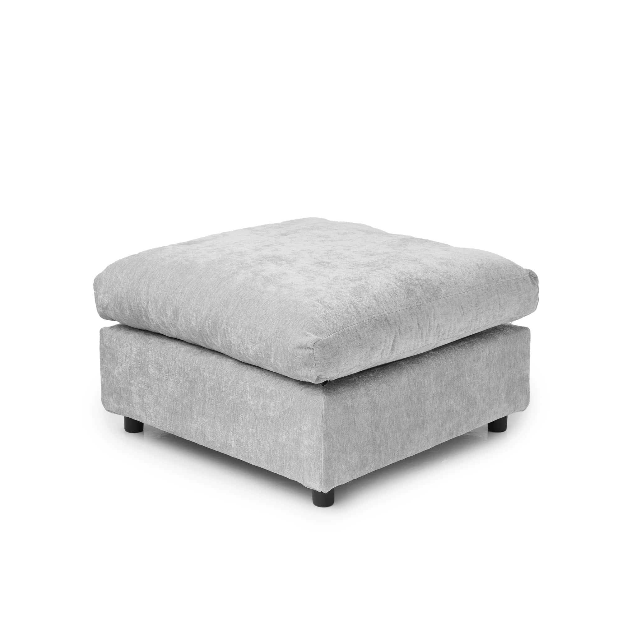 Magic Home Modern Chenille Movable Ottoman, Modular Sectional Sofa