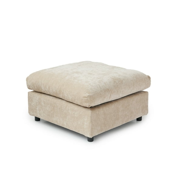 Magic Home Modern Chenille Movable Ottoman, Modular Sectional Sofa