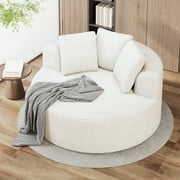 Magic Home Modern Lazy Sofa Foam Couch Sectional Sofa Togo Sofa Floor Sofa for Bedroom,Living Room,Apartment and Small Space,Single Seat Sofa,Beige