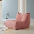 thumbnail image 1 of Magic Home Modern Sectional Sofa Togo Sofa Lazy Sofa Foam Couch Floor Sofa for Bedroom,Living Room,Apartment and Small Space,Single Seat Sofa,Pink, 1 of 9