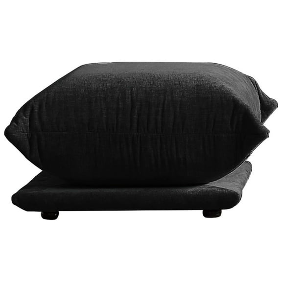 Magic Home Modular Sectional Sofa Floor sofa Foam Couch L-Shaped Sofa Chenille Couch Ottoman for Living Room,Black