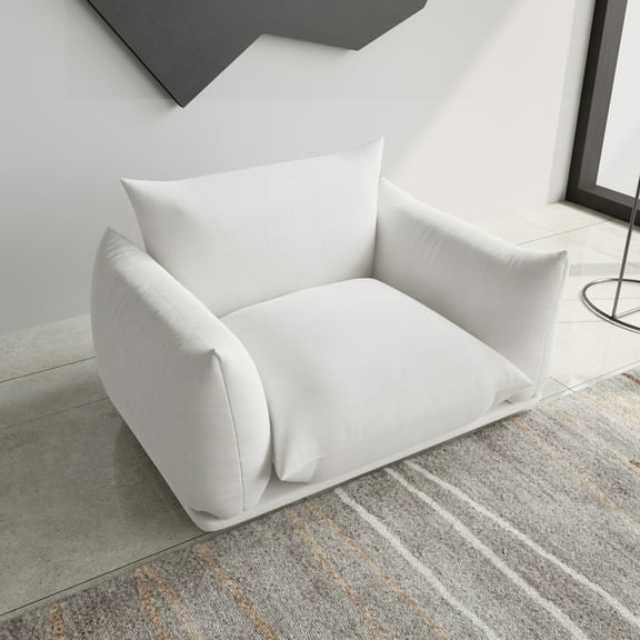 Magic Home Modular Sectional Sofa Floor sofa Foam Couch L-Shaped Sofa Chenille Couch Single Sofa Sectional Couch for Living Room,Beige