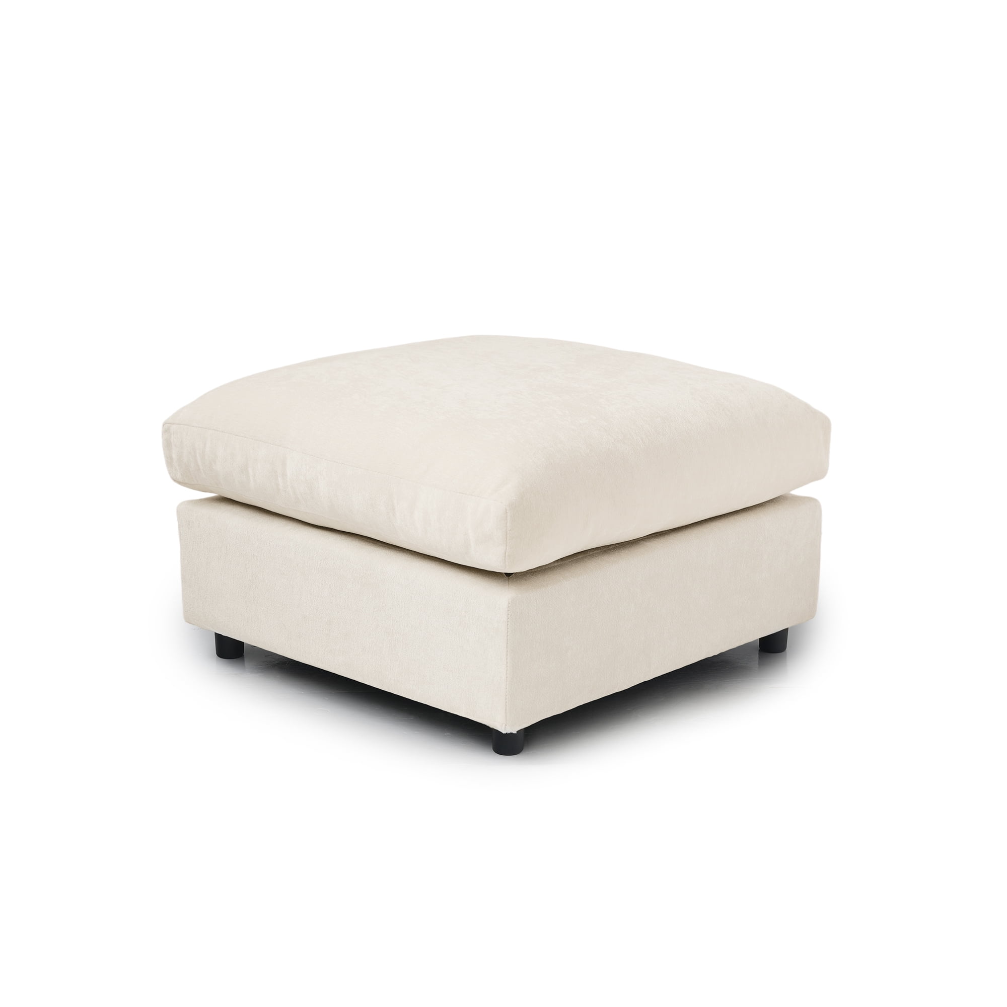 Magic Home Modular Sectional Sofa, Modern Chenille L Shaped Cloud Couches Beige Couch for Living Room, Apartment, Office, 4-Seat, Beige