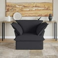 thumbnail image 1 of Magic Home Sectional Modular Sofa,Modern Linen Fabric Couch Free Combination Sofa for Living Room,Single Sofa,Black, 1 of 11