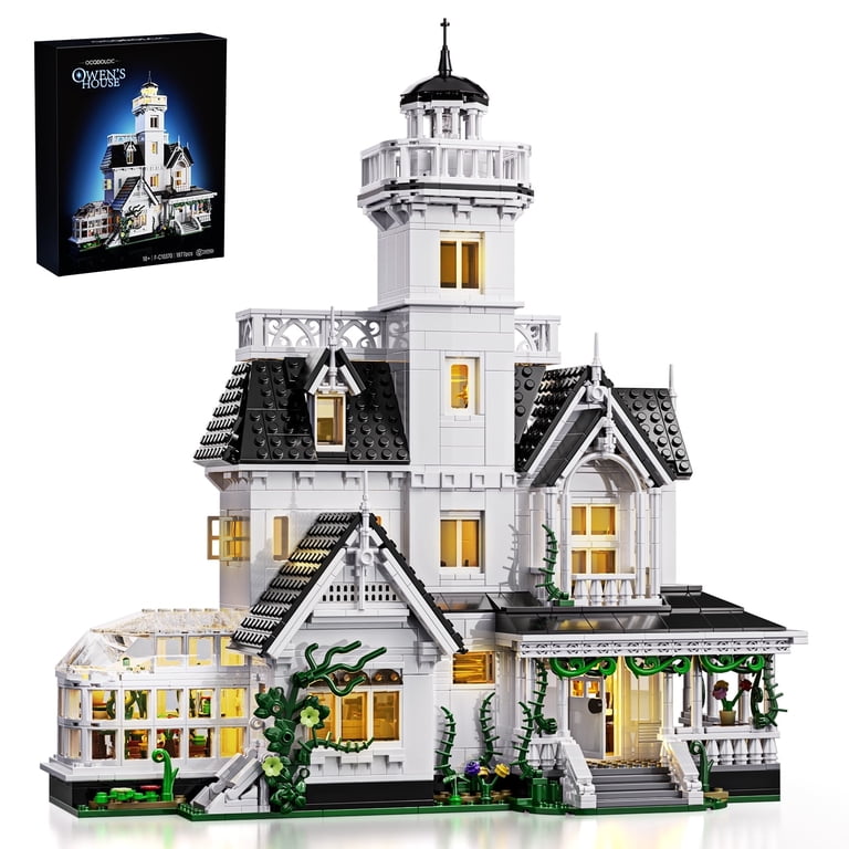 BuildingBoat, Magic House Building Blocks Kit, 1877 pcs, White