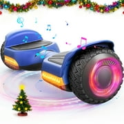 MIHOVER 6.5" Kids Self Balancing All-Terrain Hoverboard-UL 2272 Certified,LED Lights,Bluetooth Speaker,7.75mph,Max Load 176 lbs-Black