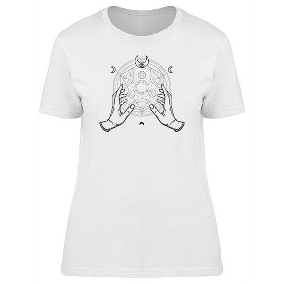 Magic Human Hands Sacred T-Shirt Women -Image by Shutterstock, Female Medium