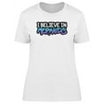 thumbnail image 1 of Magic I Believe In Mermaids Cool Quote T-Shirt Women -Image by Shutterstock, Female XX-Large, 1 of 2