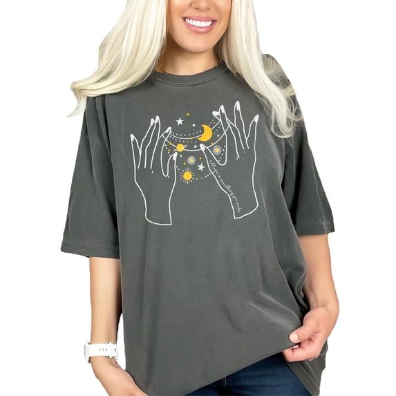 Magic Is Something You Make, Boho Mystical & Celestial Inspired Art Merch, Pepper Comfort Colors T-Shirt, Large