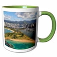 thumbnail image 1 of 3drose, Magic Island, Ala Moana Beach Park, Oahu, Hawaii, 11oz Two-tone Green Mug, 1 of 6