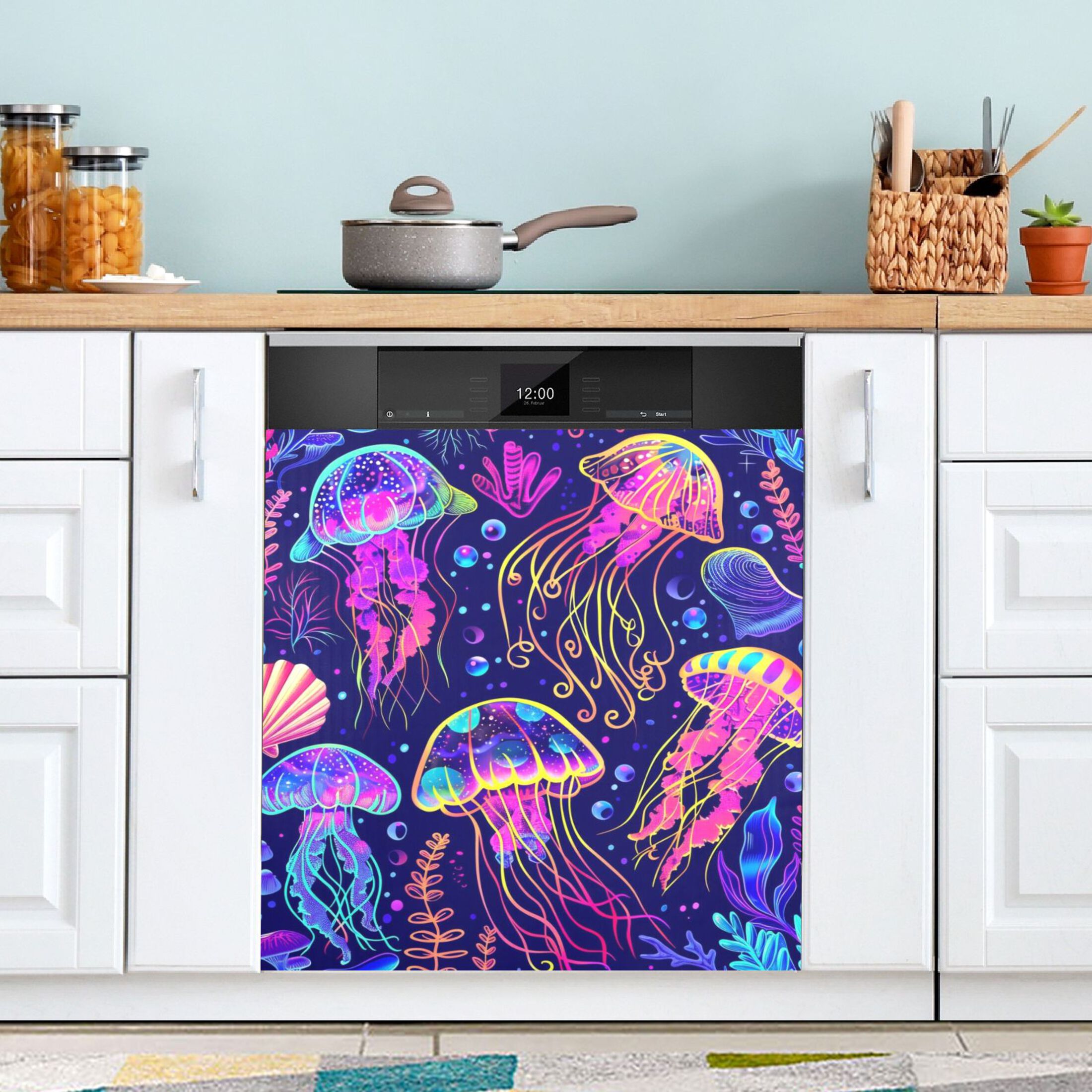 Magic Jellyfish Ocean Dishwasher Cover Refrigerator