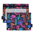 thumbnail image 1 of Magic Jellyfish and Starfish 2 Pack Pencil Pouch for 3 Ring Binder Smooth Zipper Folders with Pockets Clear Window Pencil Case, 1 of 6