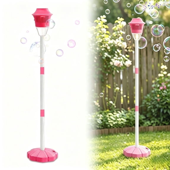 Magic Jet Bubble Machine, 47" Adjustable Height Light Up Bubble Torch Garden Lamp Automatic Bubble Machine,Rechargeable Standing Bubble Maker