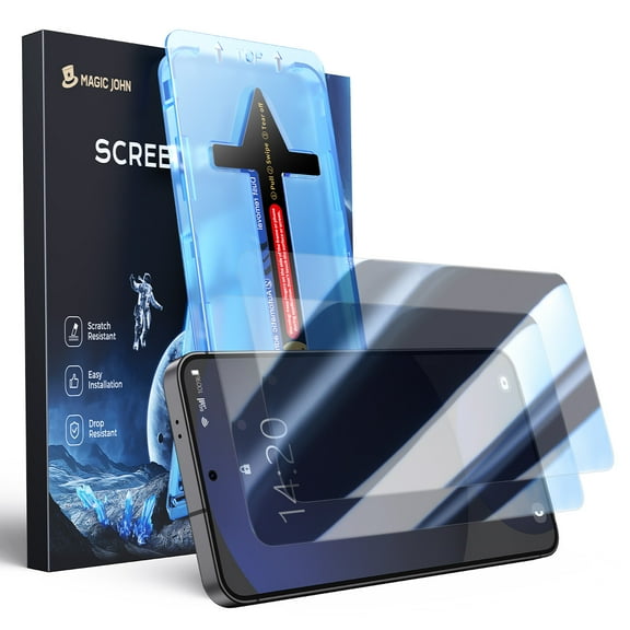 Magic John 2 Pack Privacy Screen Protector for Samsung Galaxy S24 FE Tempered Glass Ease of Use
