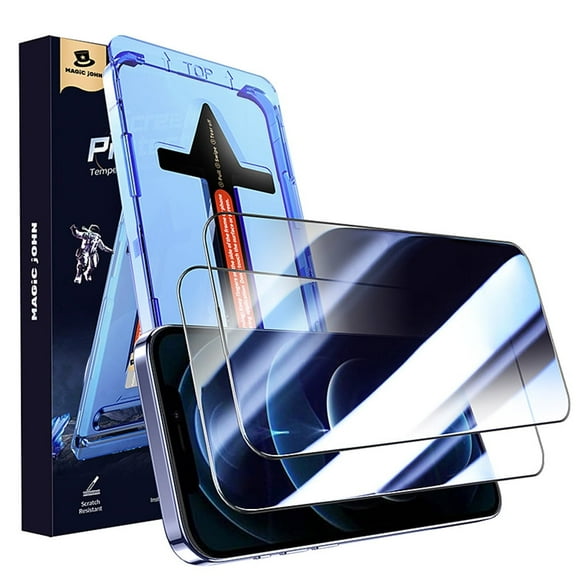 Magic John 2 Pack Privacy Screen Protector for iPhone 12 Pro Max 6.7in Tempered Glass Ease of Use