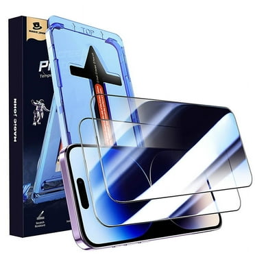 Magic John 2 Pack Privacy Screen Protector for iPhone 14 Pro 6.1in Tempered Glass Ease of Use