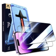 Magic John 2 Pack Privacy Screen Protector for iPhone 14 Pro Max 6.7in Tempered Glass Ease of Use